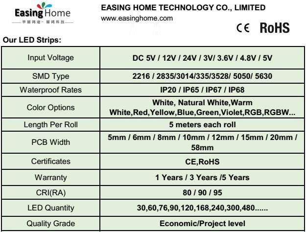 Flexible Decorative String Light SMD3528 LED Lighting Strip with Ce & RoHS