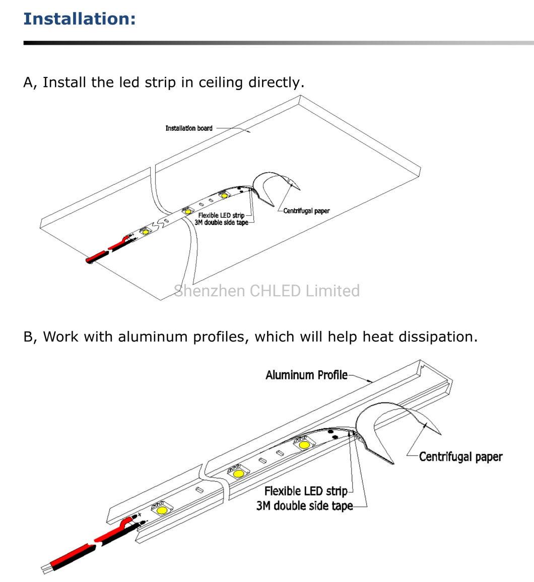 IP20/IP65/IP67/IP68 SMD2835 LED Flexible Strip/LED Strip Light/Flexible LED Strip