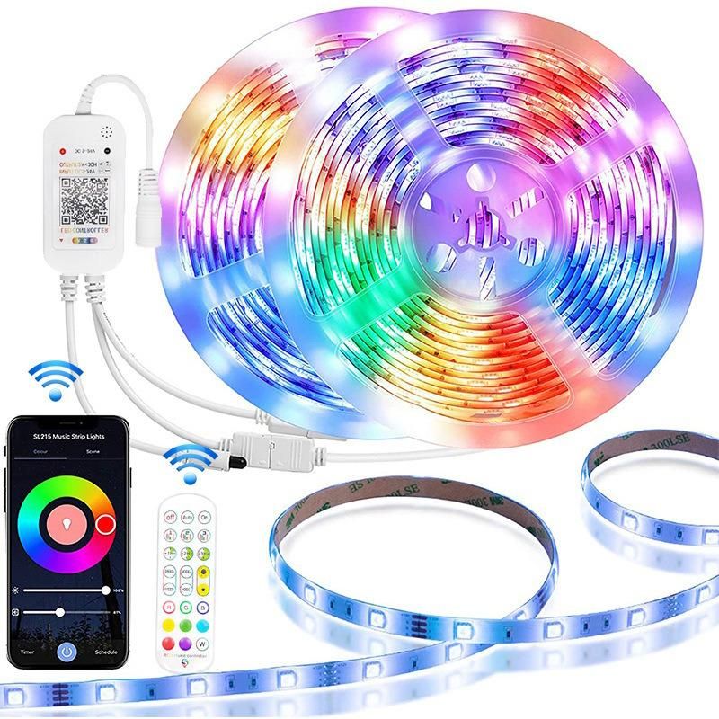 Bluetooth LED Strips Lights 5050 Waterproof Tape DC 12V RGB Flexible Strip