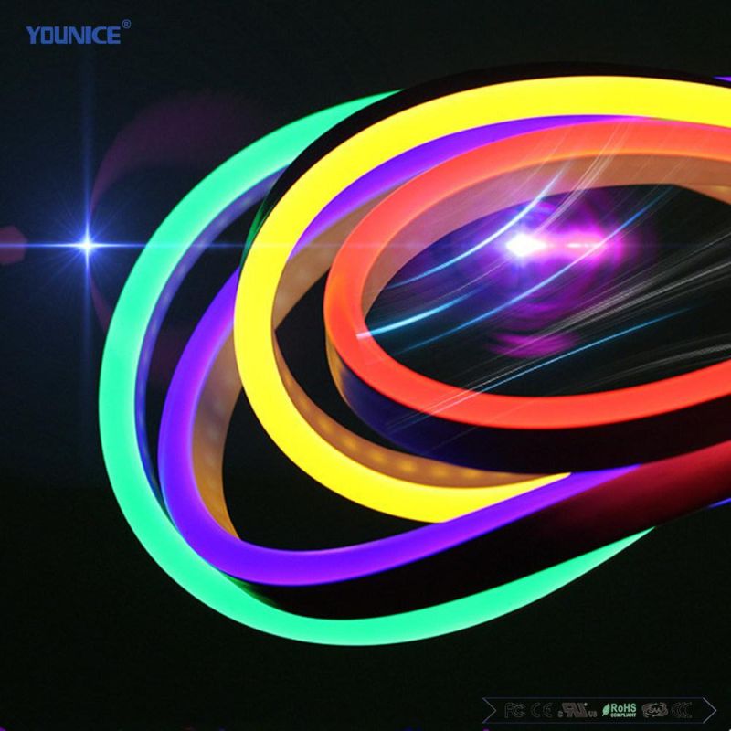 R/G/B/Y/O/W/W DC24V Size 5*12mm Side Bending LED Flexible Neon Rope Strip