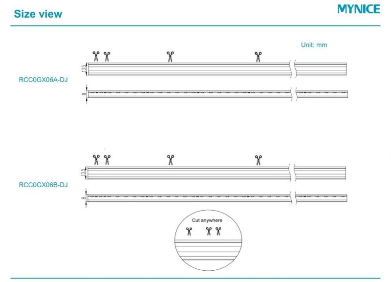 1 LED Cut Unit DC12V 4000K LED Flexible Silicone Tube LED Strip Neon for Sign