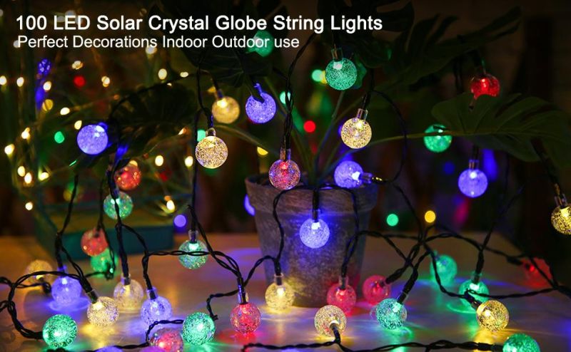 Waterproof Crystal Ball Lights Solar Powered Patio Lights for Outdoors Decoration