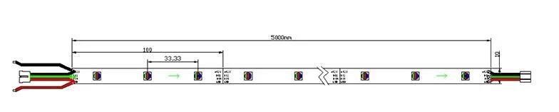 Dream Color 5V Ws2813 5050 300 LEDs Individually Addressable RGB LED Strip Light