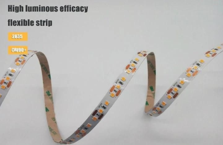 Shenzhen Manufacture 12V/24V Customized 2835 SMD Flexible LED Strip Light Indoor Decoraion LED Strip Lighting Same Bin Code LED Rope Light