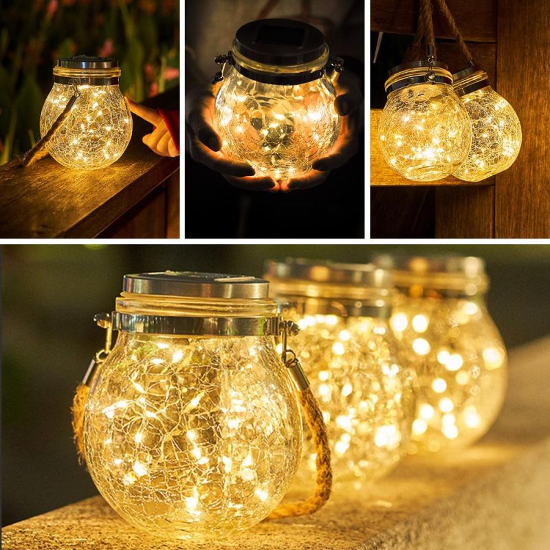 LED Cracked Bottle Lamp String Solar Decoration Light