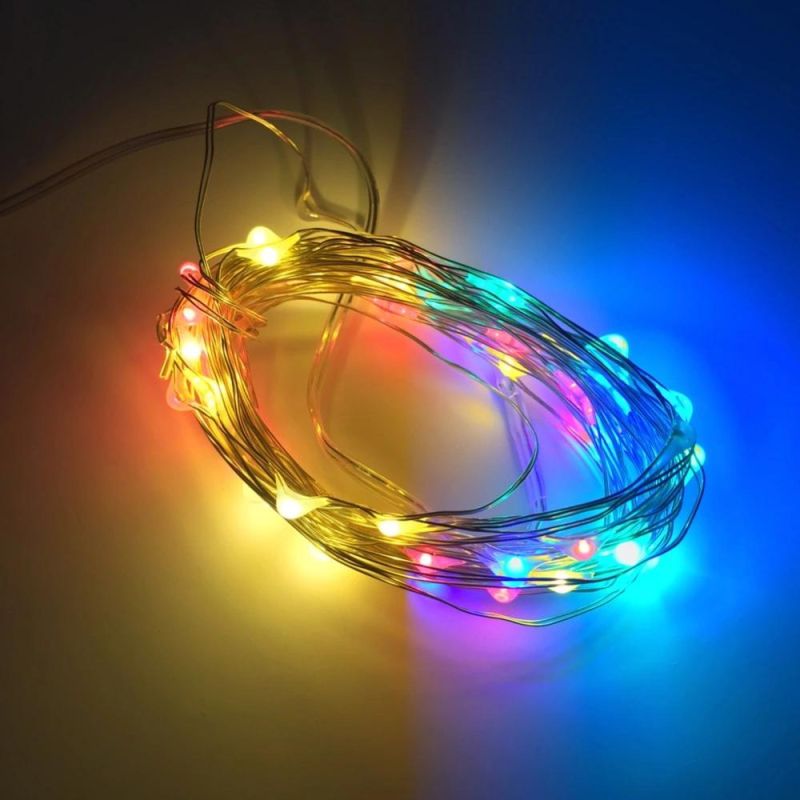 6m 60 LED 3AA Outdoor Battery Powered Timer LED Copper Wire String Fairy Light