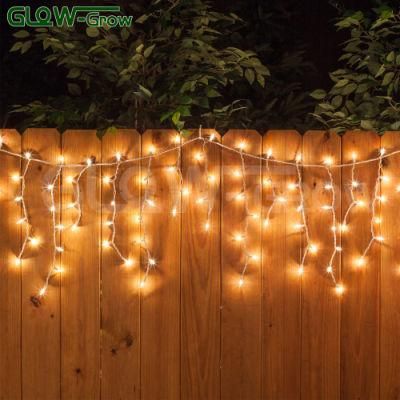 Christmas Connectable Warm White LED Icicle Light for Indoor / Outdoor Decoration