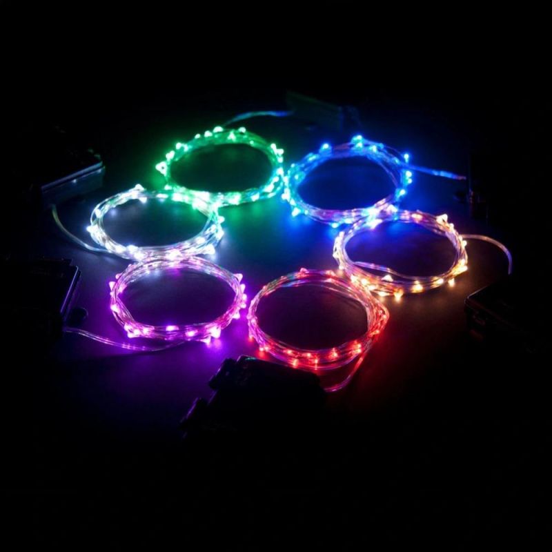 6m 60 LED 3AA Outdoor Battery Powered Timer LED Copper Wire String Fairy Light