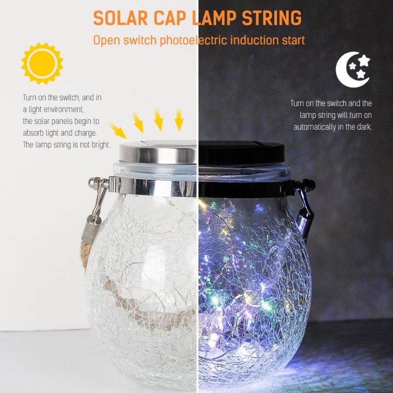 Solar LED Cracked Bottle Lamp String