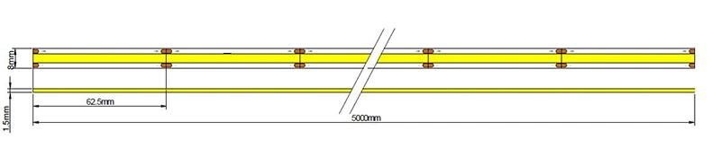 24V DC 10W 14W COB Fob Flexible LED Strip