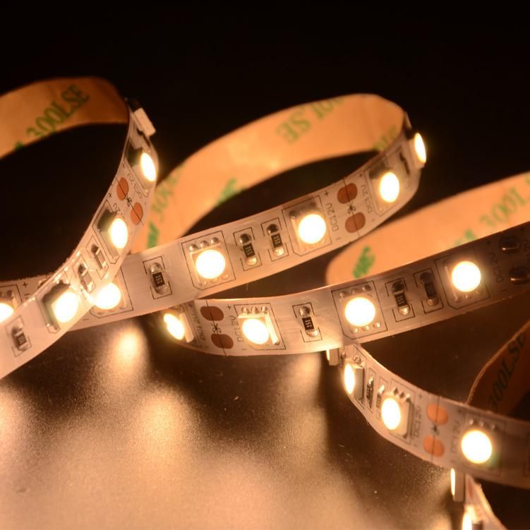 High Brightness  SMD5050 60LEDs  DC12V White Color LED Flexible Strip