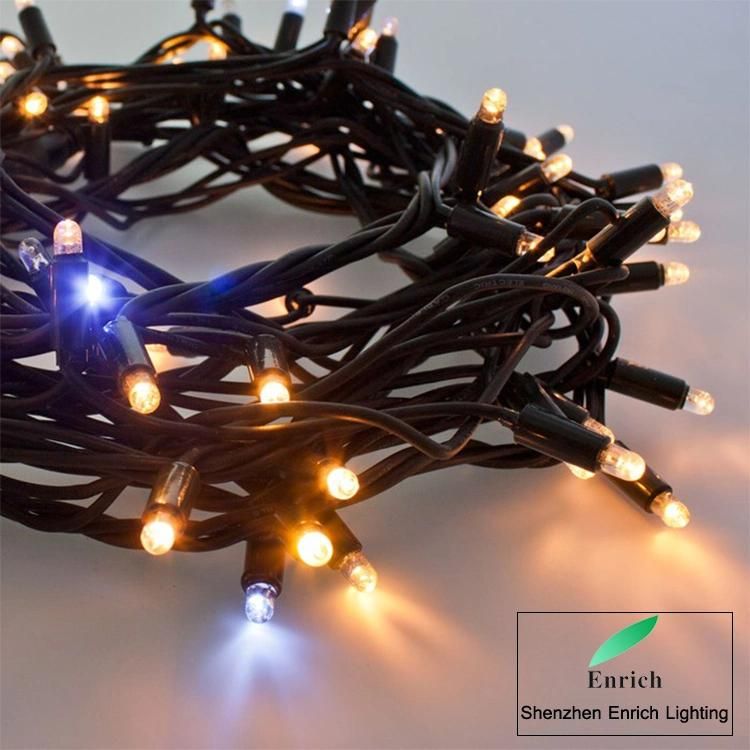 White/Black/Green Wire Christmas Lights Outdoor, IP68 Waterproof Outdoor Tree Lights