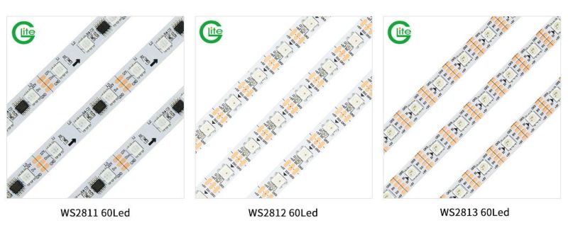 High Quality Digital Addressable 38mm Pixel Ws2812 DC5V 60LEDs Flexible Neon Strip Light 5050 Waterproof