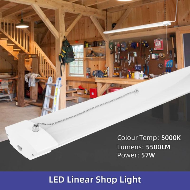 Shop Lighting Best Quality with Bluetooth Loudspeaker Function SMD2835 4FT 57watt Commercial LED Shop Lights