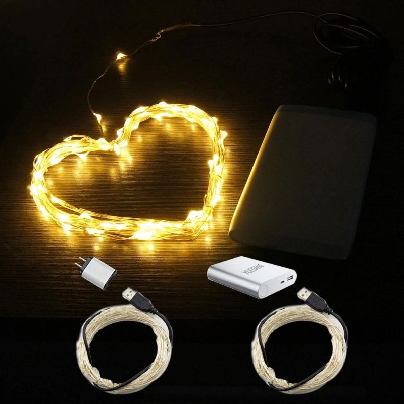 USB LED Copper String Lights for Indoor Outdoor Bedroom Party Wedding Lighting