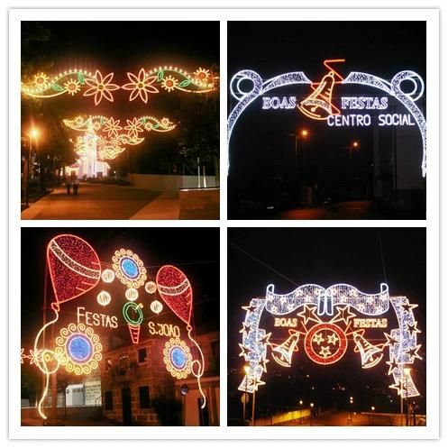 Outdoor LED Christmas Rope Motif Lights for Main Street Decorations