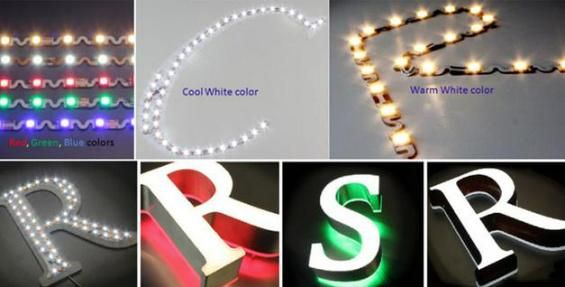 New Flexible Type S Shape 6mm Width 2835 60LED/M 12V 24V LED Strip for Mini Letters