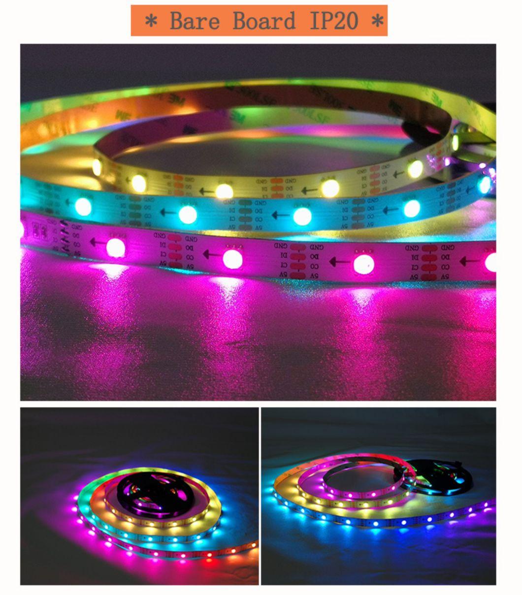 HD107s/Apa107/Apa102/Sk9822 144LEDs/M Flexible Pixels Light LED Strip 144pixels