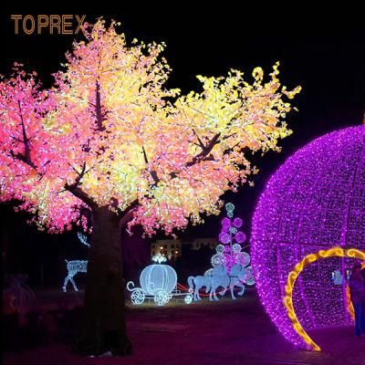 Festival Decoration Landscape Lighting Cherry LED Light Trees