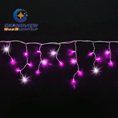 280 LED Pink Color 60 Drops Icicle Curtain (L4, 5mxH20/40/80cm)