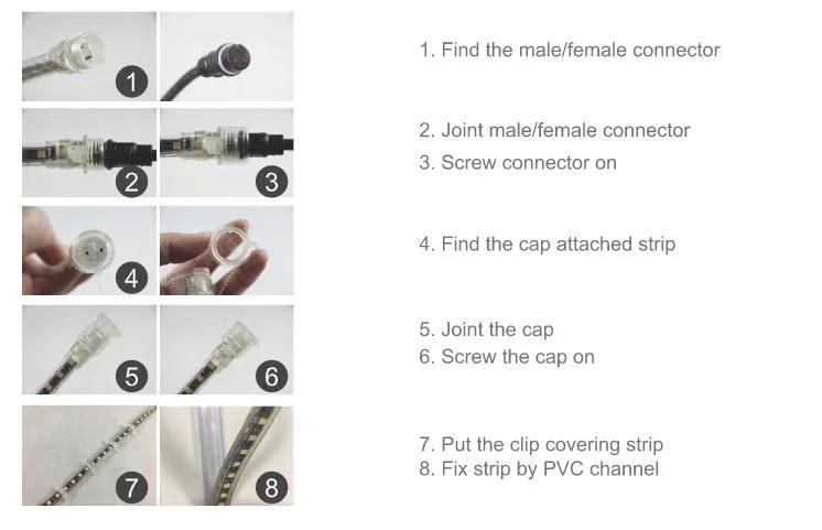 230V 180LED*2 Dual Side View LED Strip for Tunnel/Stair/Warehouse/Worksite Illumination