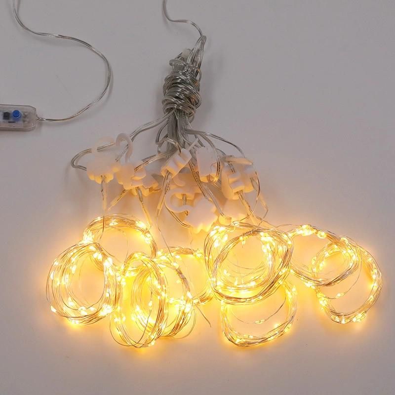 USB Powered Warm White Color Indoor Decoration Copper Wire LED Curtain Light