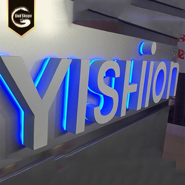 Outdoor Custom Advertising Signage 3D LED Backlit Office Wall Letters Logo