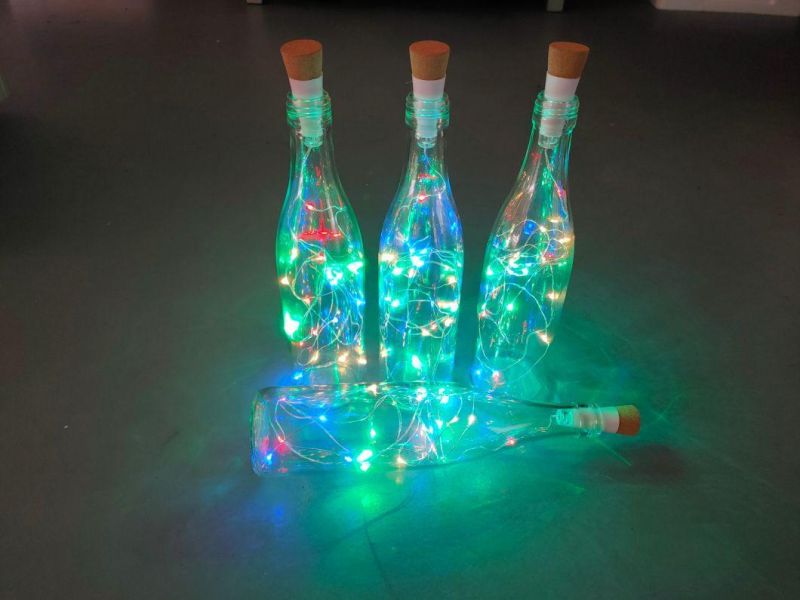 New Hot-Selling Decking Lighting 2m LED Cork Wine Bottle Light Rechargeable USB Light Garland DIY Christmas String Light for Holiday Lighting