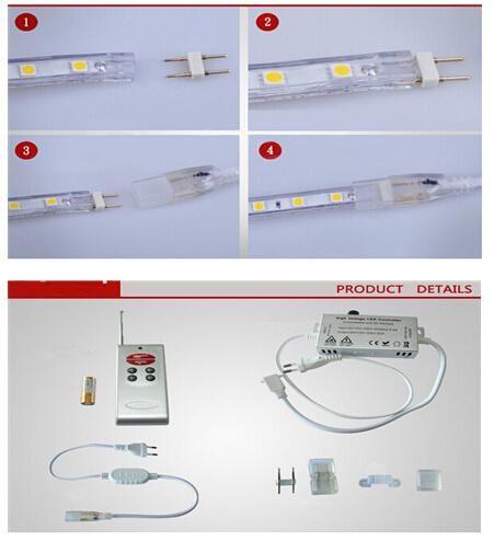 IP65 SMD2835 LED Double Lines Decoration Light 110V/220V Strip Light