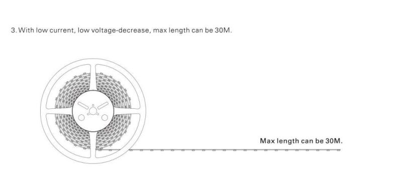 DC48V Constant Current CTA LED Strip 30m Single Run