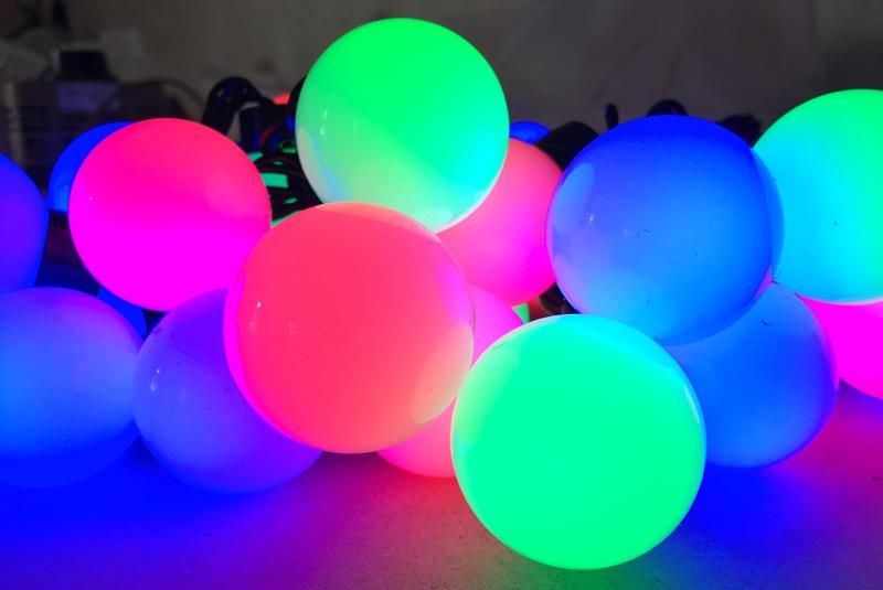 Christmas Decoration Colorful 40mm Globe Small LED Ball String Light for Promotion