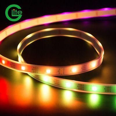 High Quality Digital Addressable 38mm Pixel Ws2812 DC5V 60LEDs Flexible Neon Strip Light 5050 Waterproof