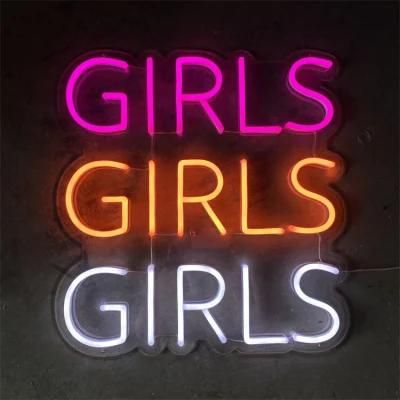 Wall Mounted Custom LED Neon Sign Light Girls Girls Girls LED Neon Sign