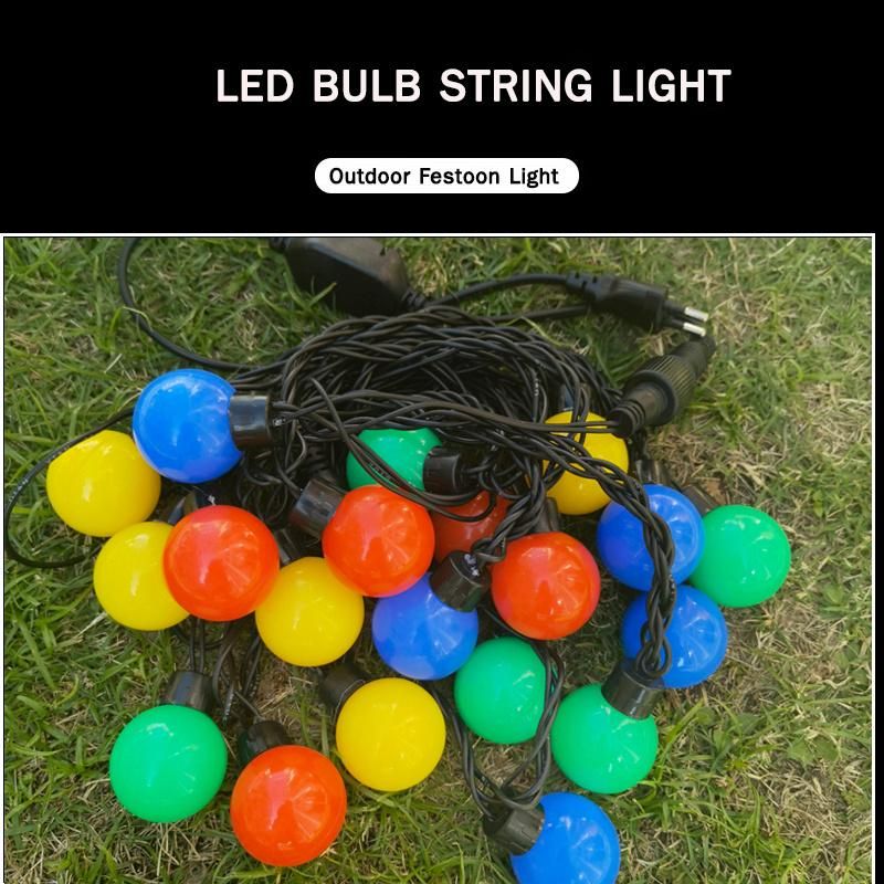 16FT G40 Outdoor Hanging 5m/20LEDs Patio String Lights Waterproof Festoon Light