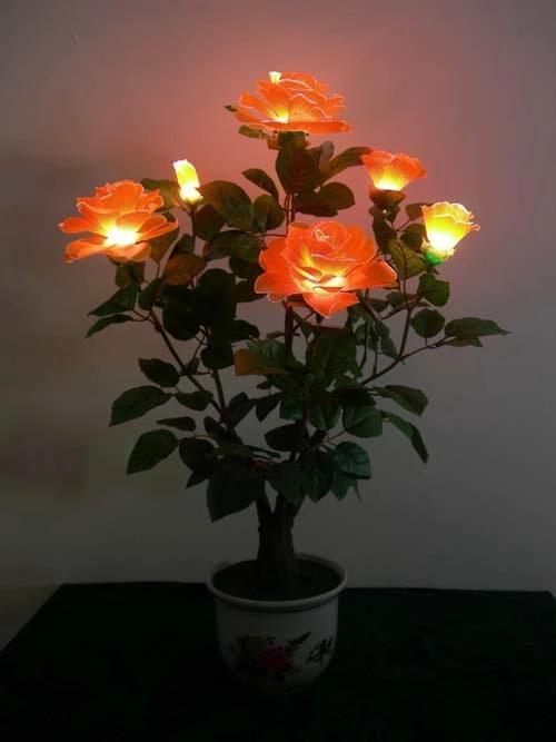 Home Decor Simulation in Vase LED Flower Light