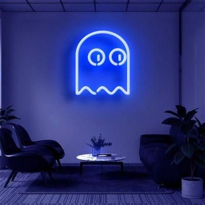 Drop Shipping Electronic Silicone Artistic Custom Pacman Ghost Logo LED Neon Sign