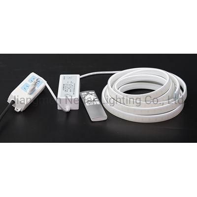 Double Color CCT 2835-240p Double Line Strip Light LED Rope Light with Diffuse Milky Cover PVC Anti-Dazzling Lighting