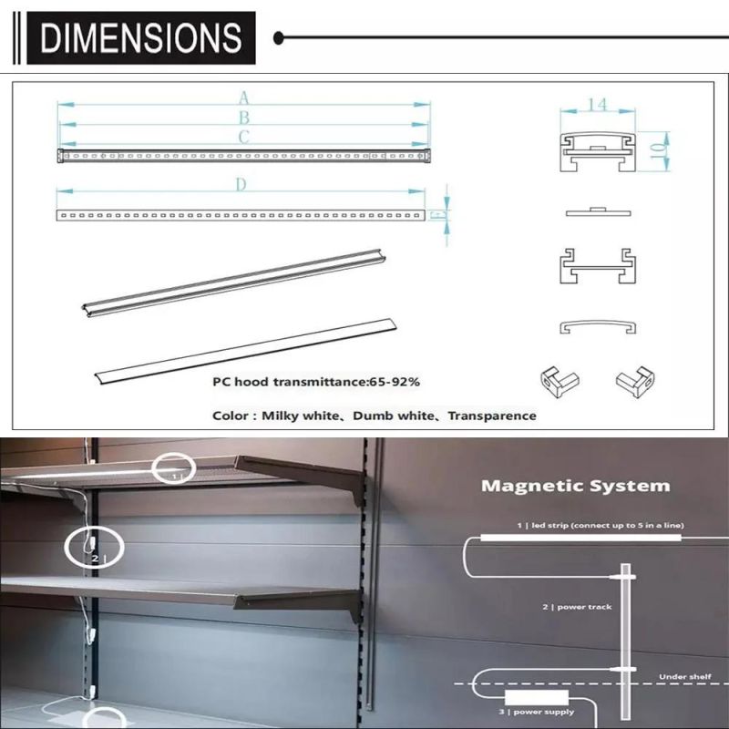 Hot Sale Dimmable Shelf Light LED for Shlef Indoor Use