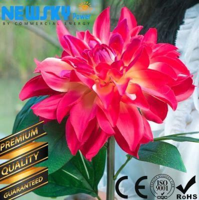 Amazon Top Seller Dahlia Flower Solar Christmas Solar Garden Light Hollow out Outdoor for Garden Holiday Lighting