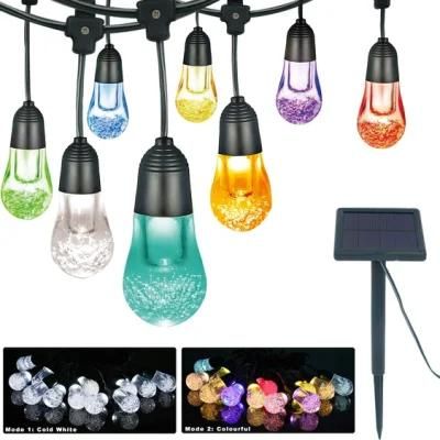 Solar String Bulb Lights Commercial Grade IP65 Waterproof Solar String Lights