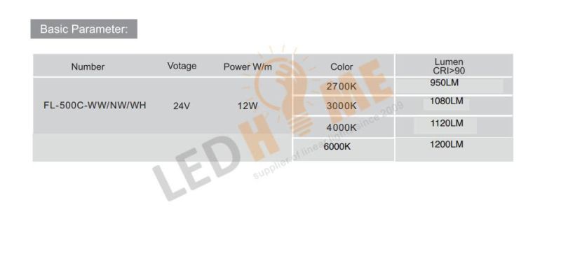 10mm COB Neon Strip IP67 12W 24V