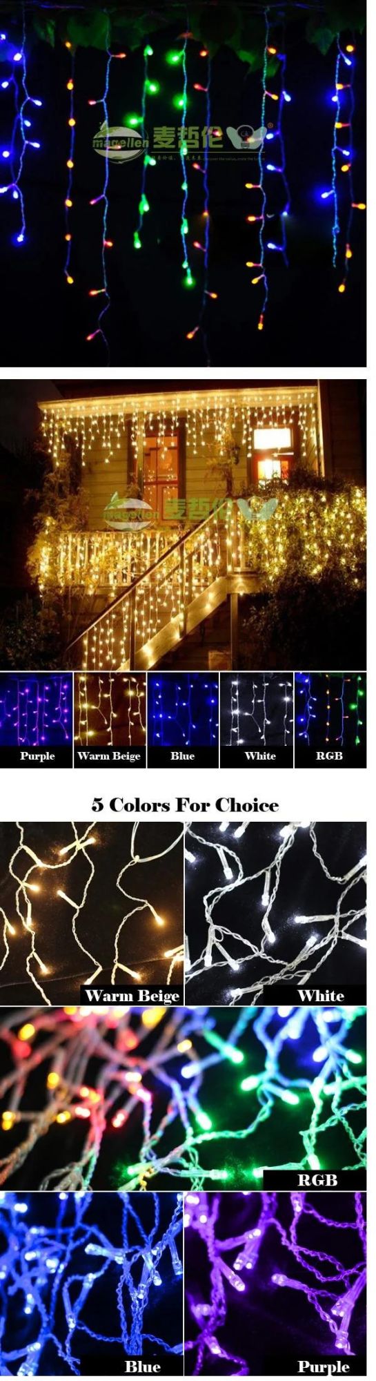 LED Icicle, String Light, LED Lights New Year Garden Xmas Wedding Party