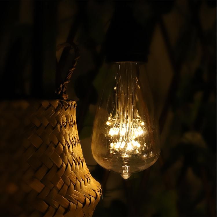 24FT Double Filament String Light - 12 Bulbs Waterproof Indoor Outdoor