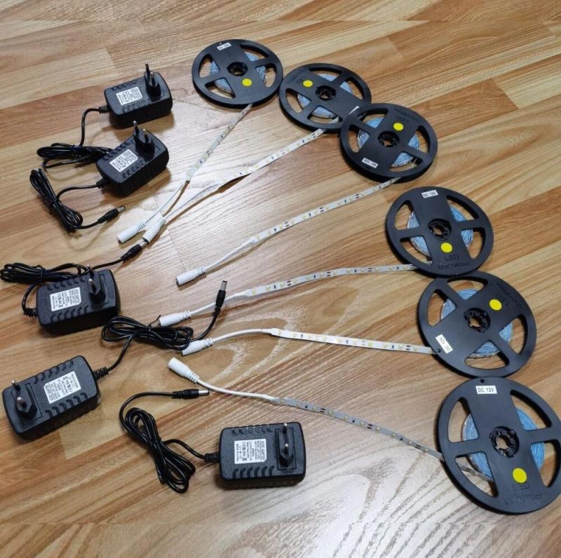 Blister Package Retail Market 12V 24V 5 Meter Reel SMD5050 LED RGB Tape Strip Kit Light Flexible Color Changeable LED Strip Light