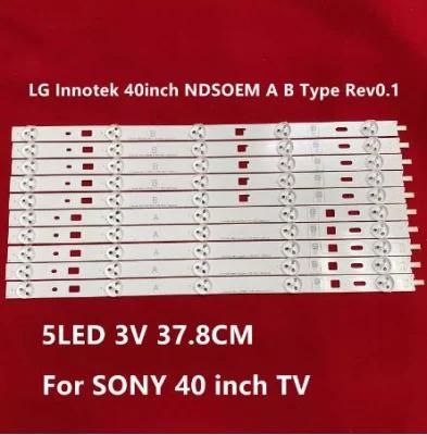 New 10PCS/Kit 379mm LED Backlight Strips 5lamps for LG Innotek 40inch Ndsoem a LG Innotek 40inch Ndsoem B Type Rev0.1