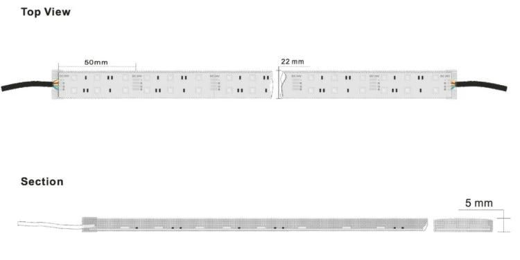 220V 100% Purity Golden Wire 5050 SMD LED Specifications LED Flexible Strip Light Magic Digital LED Free Band Rope Strip Changeable Color for Decoration