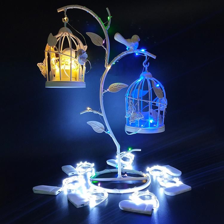 LED Fairy Lights, 10 Silver Wire Micro LED String Lights with Battery Waterproof Firefly Light