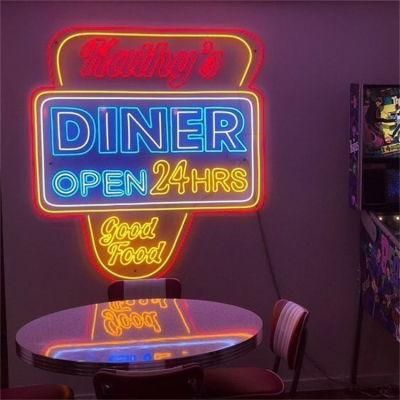 Custom Neon Flex Sign Room Decoration Dinner Open 24hr LED Neon Sign