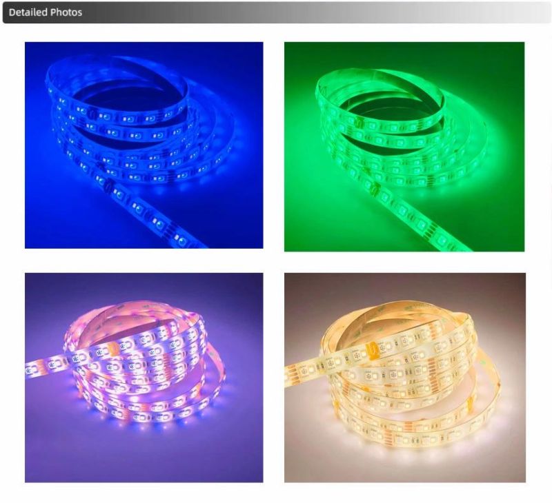 Waterproof RGB+White Adjustable LED Strip Light