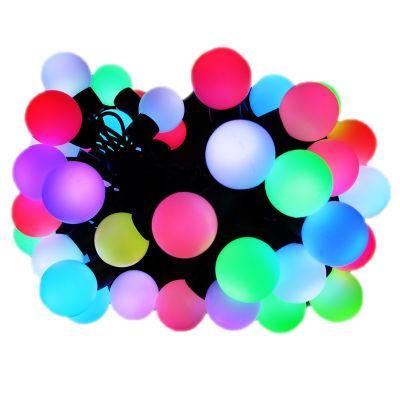 Large LED Lights Holiday Ball Indoor Curtain 10L Battery Round Ball Shaped String Light